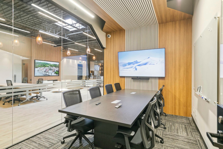 Meeting room at the HN Services office in Mississauga